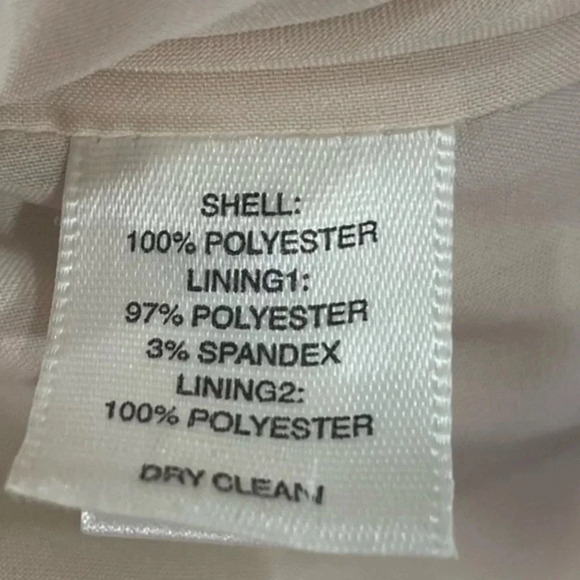 White House  & black Market brand Champagne Lace 3/4 Sleeve Mini Dress - Picture 10 of 10